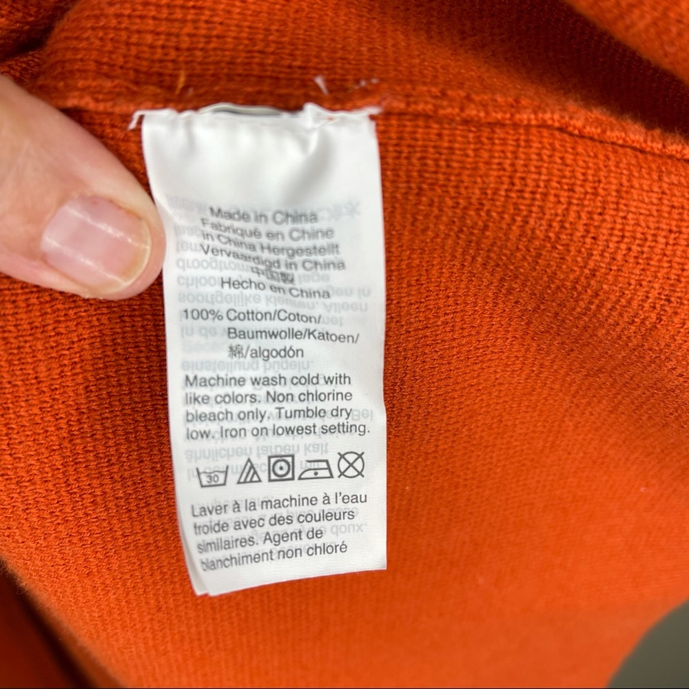 J Crew Orange Cardigan Shacket Size XS - Picture 2 of 5